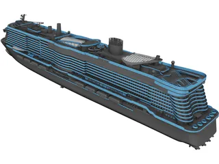 Costa Smeralda Cruise Ship 3D Model preview