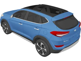 Hyundai Tucson (2016) 3D Model preview