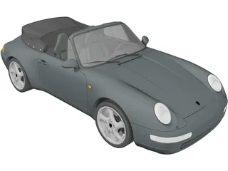 Porsche 911 Carrera Cabrio (1994) 3D Model preview