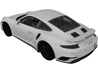 Porsche 911 Turbo S (2016) 3D Model preview