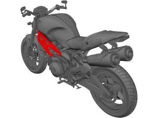 Ducati Monster 696 (2008) 3D Model preview