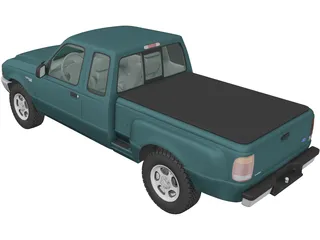 Ford Ranger ExtendedCab XLT (1998) 3D Model preview