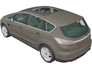 Ford S-Max (2015) 3D Model preview