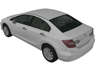 Honda Civic Sedan (2012) 3D Model preview