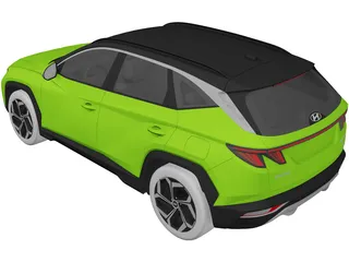 Hyundai Tucson Hybrid (2021) 3D Model preview