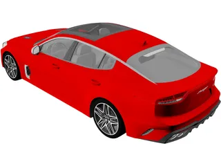Kia Stinger GT (2022) 3D Model preview