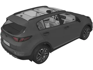 Kia Sportage (2020) 3D Model preview