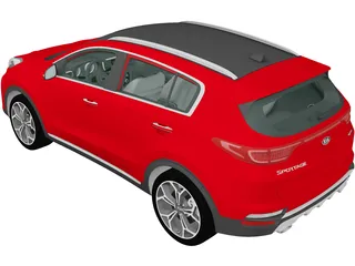 Kia Sportage (2019) 3D Model preview