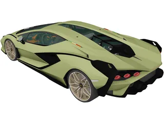 Lamborghini Sian (2020) 3D Model preview
