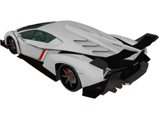 Lamborghini Veneno LP750-4 (2013) 3D Model preview