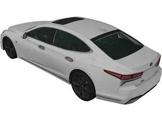 Lexus LS XF50 F Sport (2018) 3D Model preview