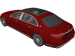 Mercedes-Maybach S-Class (2022) 3D Model preview