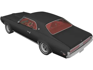 Mercury Cougar XR-7 (1969) 3D Model preview