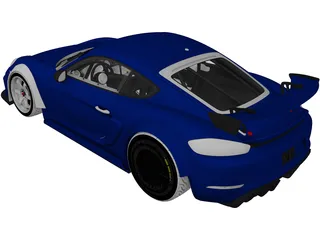 Porsche 718 Cayman GT4 Clubsport (2019) 3D Model preview