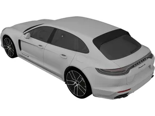 Porsche Panamera 4 E-Hybrid Sport Turismo (2021) 3D Model preview