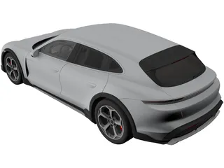 Porsche Taycan 4S Cross Turismo (2021) 3D Model preview
