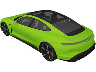 Porsche Taycan Turbo S (2020) 3D Model preview
