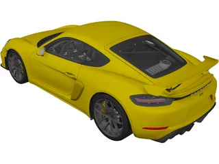 Porsche 718 Cayman GT4 (2020) 3D Model preview