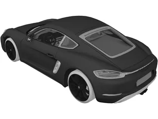 Porsche 718 Cayman S (2017) 3D Model preview