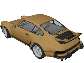 Porsche 911 Turbo (1975) 3D Model preview