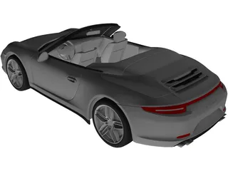 Porsche 911 Carrera 4S Cabrio (2013) 3D Model preview