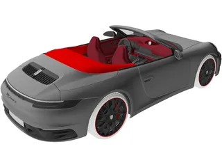 Porsche 911 Carrera Cabriolet (2019) 3D Model preview