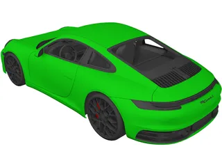 Porsche 911 Carrera S (2019) 3D Model preview