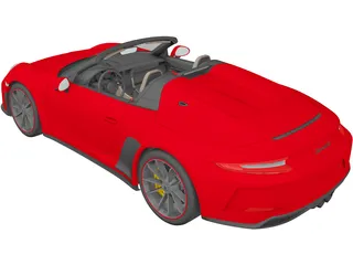 Porsche 911 Speedster (2019) 3D Model preview