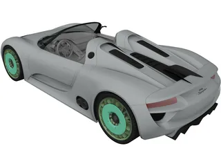 Porsche 918 Spyder (2011) 3D Model preview