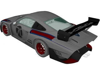 Porsche 935 (2019) 3D Model preview