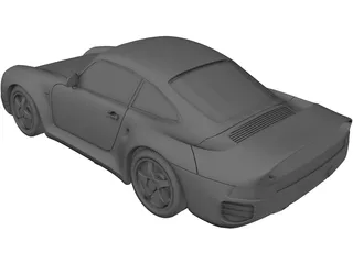 Porsche 959 (1987) 3D Model preview
