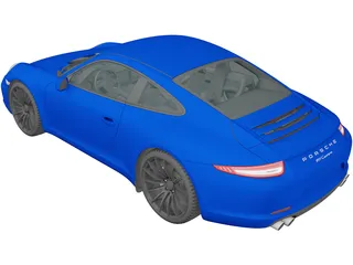 Porsche 911 Carrera (2017) 3D Model preview