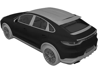 Porsche Cayenne Turbo Coupe (2019) 3D Model preview