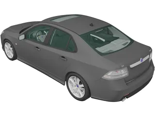 Saab 9-3 Sport Sedan (2008) 3D Model preview