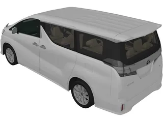 Toyota Vellfire Aero (2015) 3D Model preview
