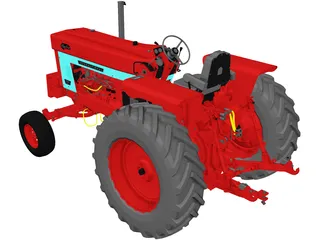 Case IH Farmall 1066 Hydro 3D Model preview