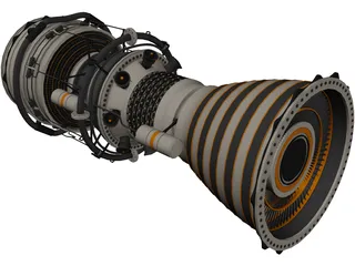Jet Engine 3D Model preview