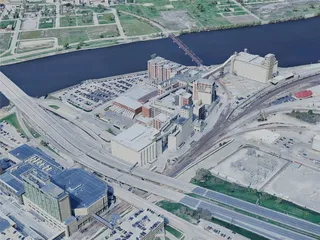 Cedar Rapids City, USA (2024) 3D Model preview