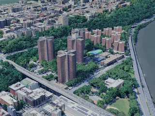 New York City, Upper Manhattan, USA (2024) 3D Model preview