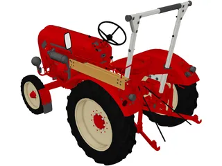 Porsche Diesel Junior 108 3D Model preview