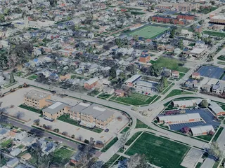 Springfield City, IL, USA (2024) 3D Model preview