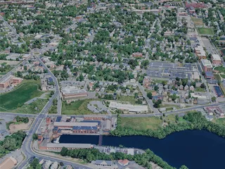 Springfield City, MA, USA (2024) 3D Model preview