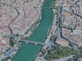 Seville City, Spain (2023) 3D Model preview