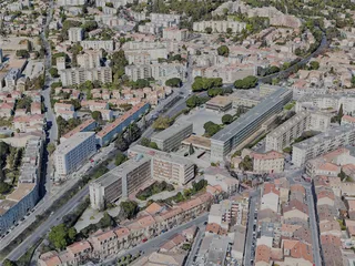 Montpellier City, France (2023) 3D Model preview