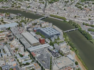 Nantes City, France (2023) 3D Model preview