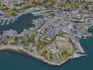Plymouth City, UK (2022) 3D Model preview