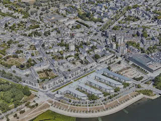 Angers City, France (2022) 3D Model preview