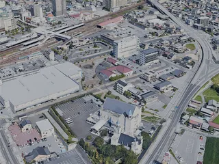 Hikone City, Japan (2023) 3D Model preview