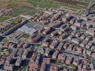 Badajoz City, Spain (2023) 3D Model preview
