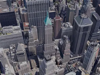 New York City, Lower Manhattan, USA (2023) 3D Model preview